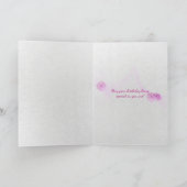 庭の誕生日のGoldendoodle犬 カード (内部)