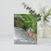 庭の販売の招待状 インビテーションポストカード (スタンド正面)