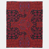 庭の赤い花3 フリースブランケット (正面)