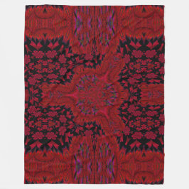 庭の赤い花3 フリースブランケット