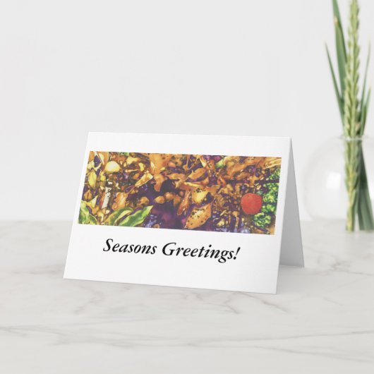 庭の赤いApple シーズンカード (正面)