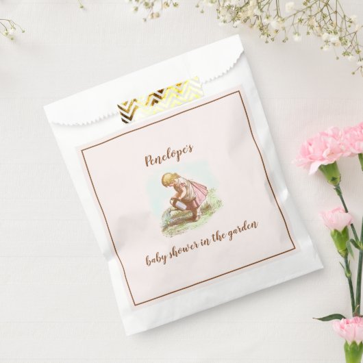 庭の赤ちゃんシャワーヴィンテージ子 フェイバーバッグ (封をした状態)