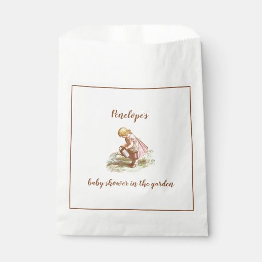 庭の赤ちゃんシャワーヴィンテージ子 フェイバーバッグ (正面)