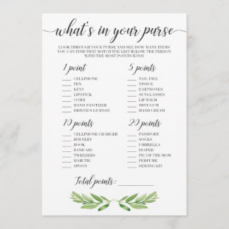 庭の赤ん坊シャワーのための財布のゲームのwhats