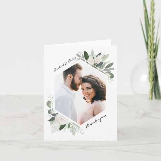 庭の赤面はメッセージカード感謝していしています サンキューカード (正面)