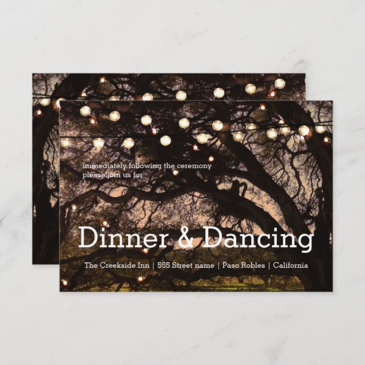 庭の輝きの披露宴カード エンクロージャーカード (正面/裏面)