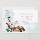 庭の退職の招待状 招待状 (正面)