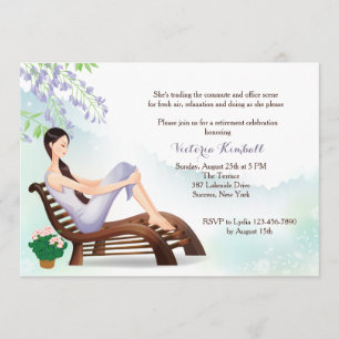 庭の退職の招待状 招待状