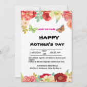 庭の野草母の日の朝の招待 招待状 (正面)