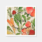 庭の野菜の水の色が明るい スタンダードカクテルナプキン (正面)