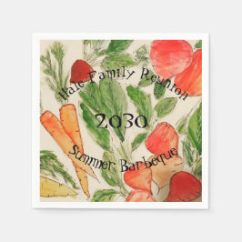 庭の野菜の水の色が明るい スタンダードカクテルナプキン