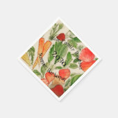 庭の野菜の水の色が明るい スタンダードカクテルナプキン (角)