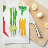 庭の野菜カスタマイズ可能なキッチンタオル キッチンタオル (四つ折り)