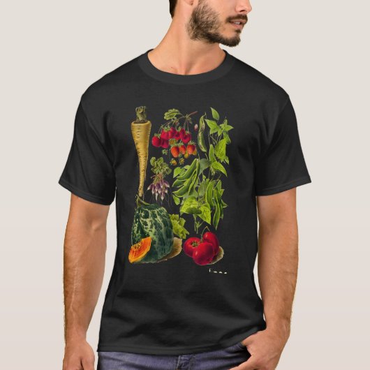 庭の野菜 健康食品 Tシャツ (正面)