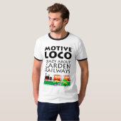 庭の鉄道について熱狂する Tシャツ (正面フル)