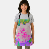 庭の電気ピンクの牡丹カラフルたち エプロン (インサイチュ)
