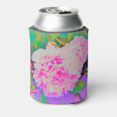庭の電気ピンクの牡丹カラフルたち 缶クーラー (缶裏面)