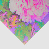 庭の電気ピンクの牡丹カラフルたち 薄葉紙 (詳細)