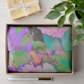 庭の電気ピンクの牡丹カラフルたち 薄葉紙 (ギフト)