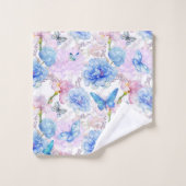 庭の青い蝶 バスタオルセット (ウォッシュタオル)