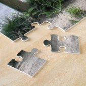 庭の風景日本の橋のストリーム木 ジグソーパズル (側面)