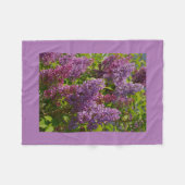 庭の風景,紫のライラック,花,自然 フリースブランケット (正面(横))