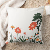 庭の魅力 - カラフルな植物の枕 クッション (ブランケット)