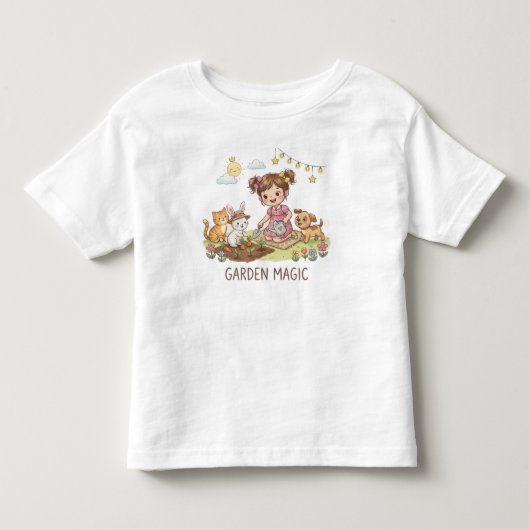 庭の魔法Tシャツ トドラーTシャツ (正面)