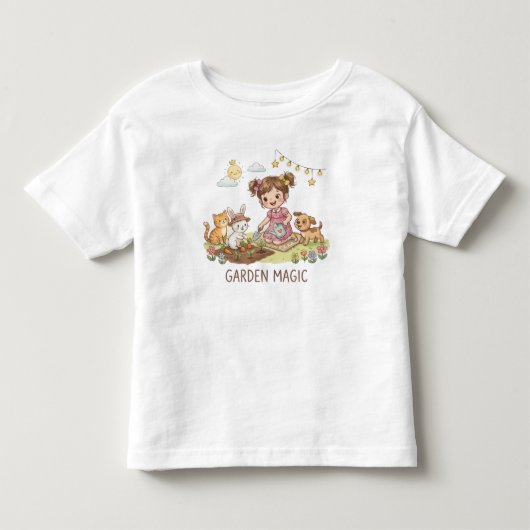 庭の魔法Tシャツ トドラーTシャツ (正面)