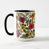 庭の鳥と花 1 マグカップ (左)