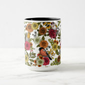 庭の鳥と花 1 マグカップ (中央)