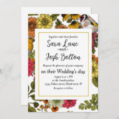 庭の鳥と花 1 招待状 (正面/裏面)