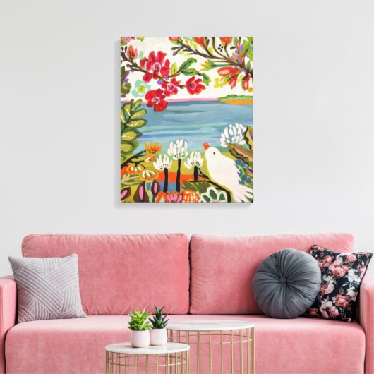 庭の鳥 キャンバスプリント (インサイチュ (リビング))