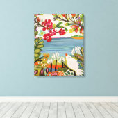 庭の鳥 キャンバスプリント (インサイチュ (ウッドフロア))