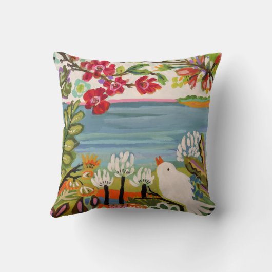 庭の鳥 クッション (裏面)