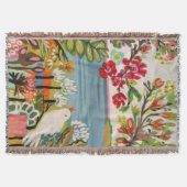 庭の鳥 スローブランケット (正面)