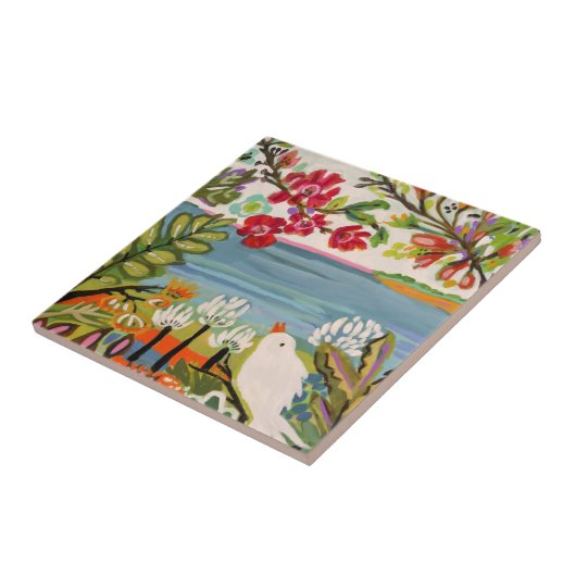 庭の鳥 タイル (側面)