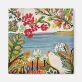 庭の鳥 マグネット (正面)