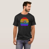 庭の鳥 虹 ブルージェイ ショウジョウカケス バードウォッチング Tシャツ (正面フル)