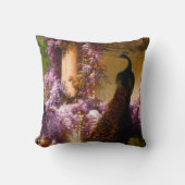 庭の鳩と孔雀 クッション (正面)