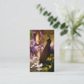 庭の鳩と孔雀 名刺 (スタンド正面)