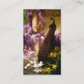 庭の鳩と孔雀 名刺 (正面)