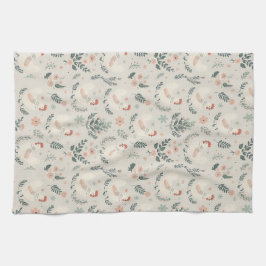 庭の鶏 キッチンタオル