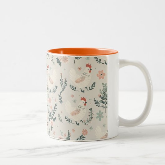 庭の鶏 ツートーンマグカップ (右)