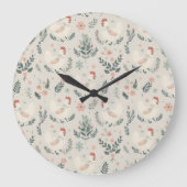 庭の鶏 ラージ壁時計 (正面)