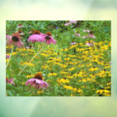 庭の黄色と紫の花 ウィンドウサイン (シート3)