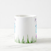 庭の「愛はここで育つ!」 バードハウスパンジーズ コーヒーマグカップ (中央)