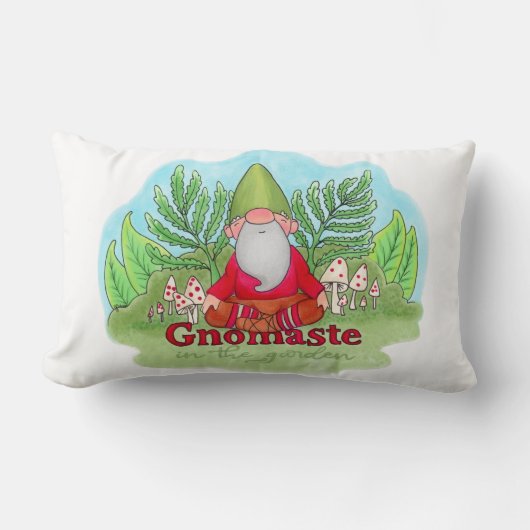 庭のGnomaste、枕 ランバークッション (正面)
