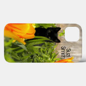 庭のiPadエアケースの黒い子猫 Case-Mate iPhoneケース (裏面 (横))