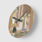 庭のpaviのインテリアを飾っている芸術家 ラウンド壁時計 (傾斜)